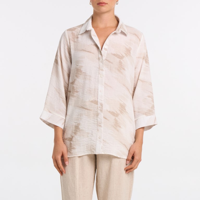 Chemise fluide à imprimé abstrait Goa Chemise fluide à imprimé abstrait Goa