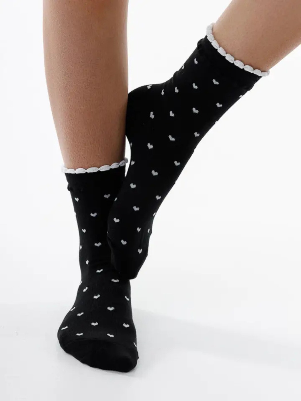 Chaussettes à volants légers en forme de coeur Chaussettes à volants légers en forme de coeur