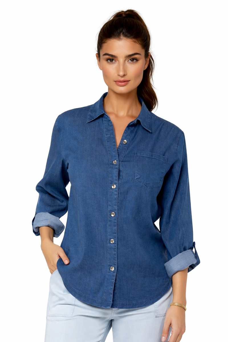 Blouse en denim Carreli Blouse en denim Carreli