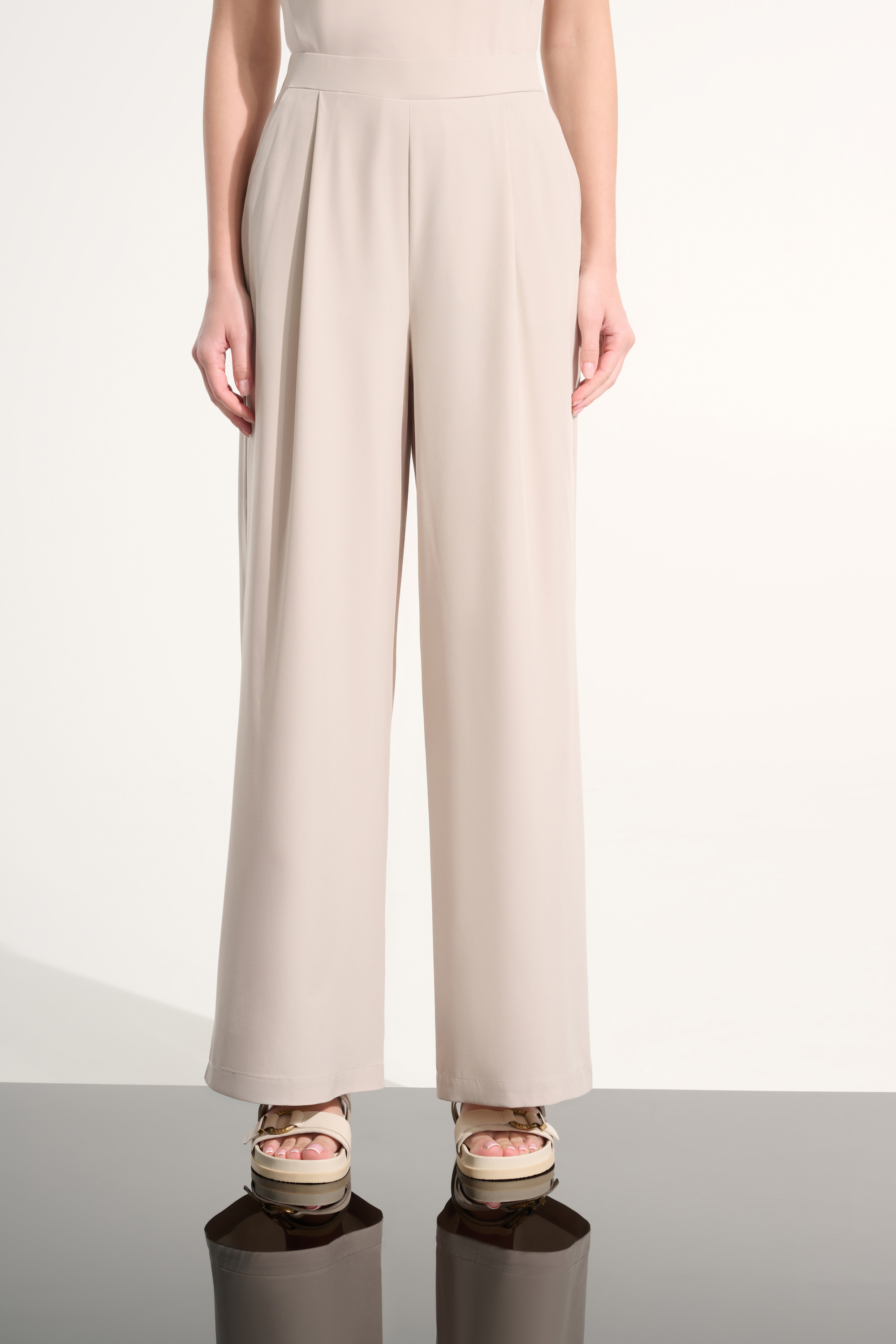 Pantalon à jambe large tissé extensible facile à enfiler Joseph Ribkoff 