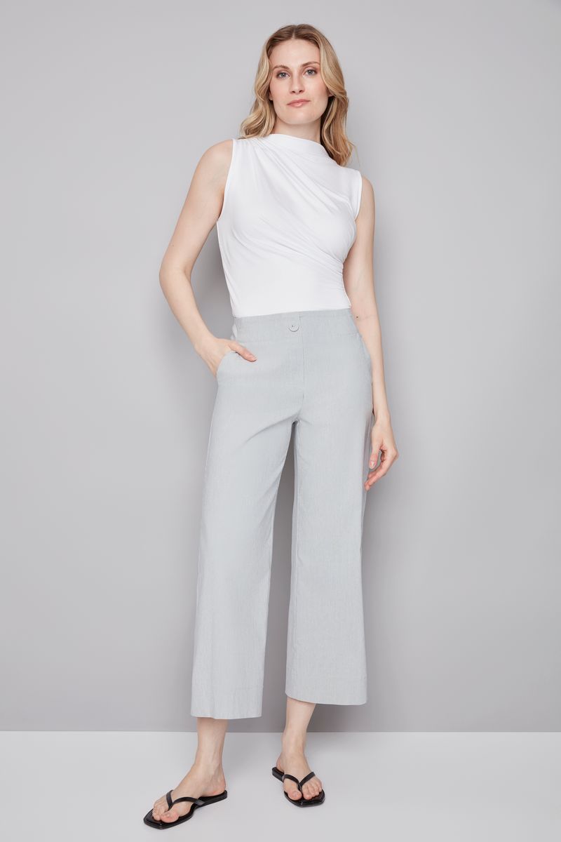Pantalon large à enfiler à rayures bleues ILTM