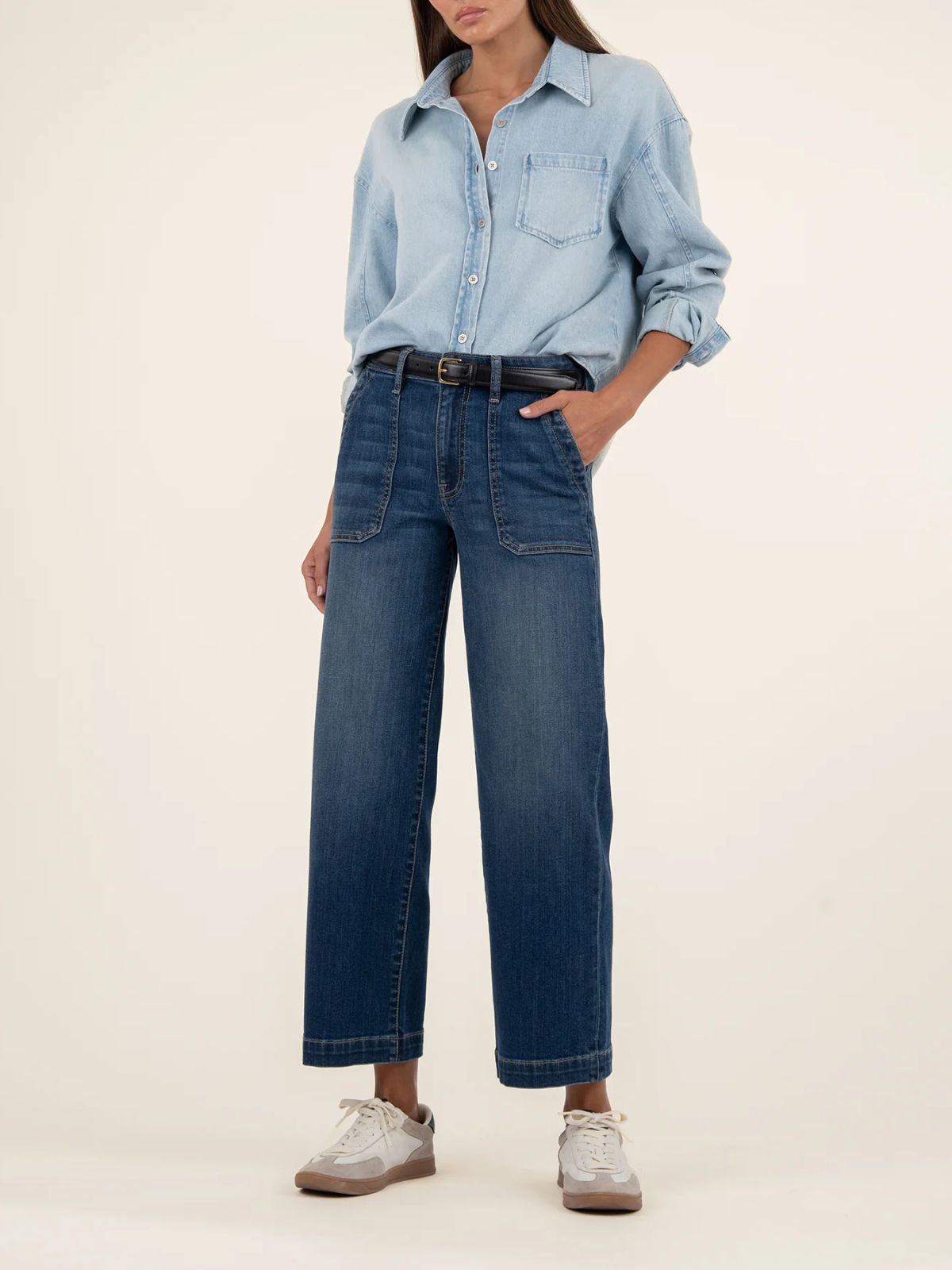 Pantalon à taille haute et jambe large Charlotte Kut 