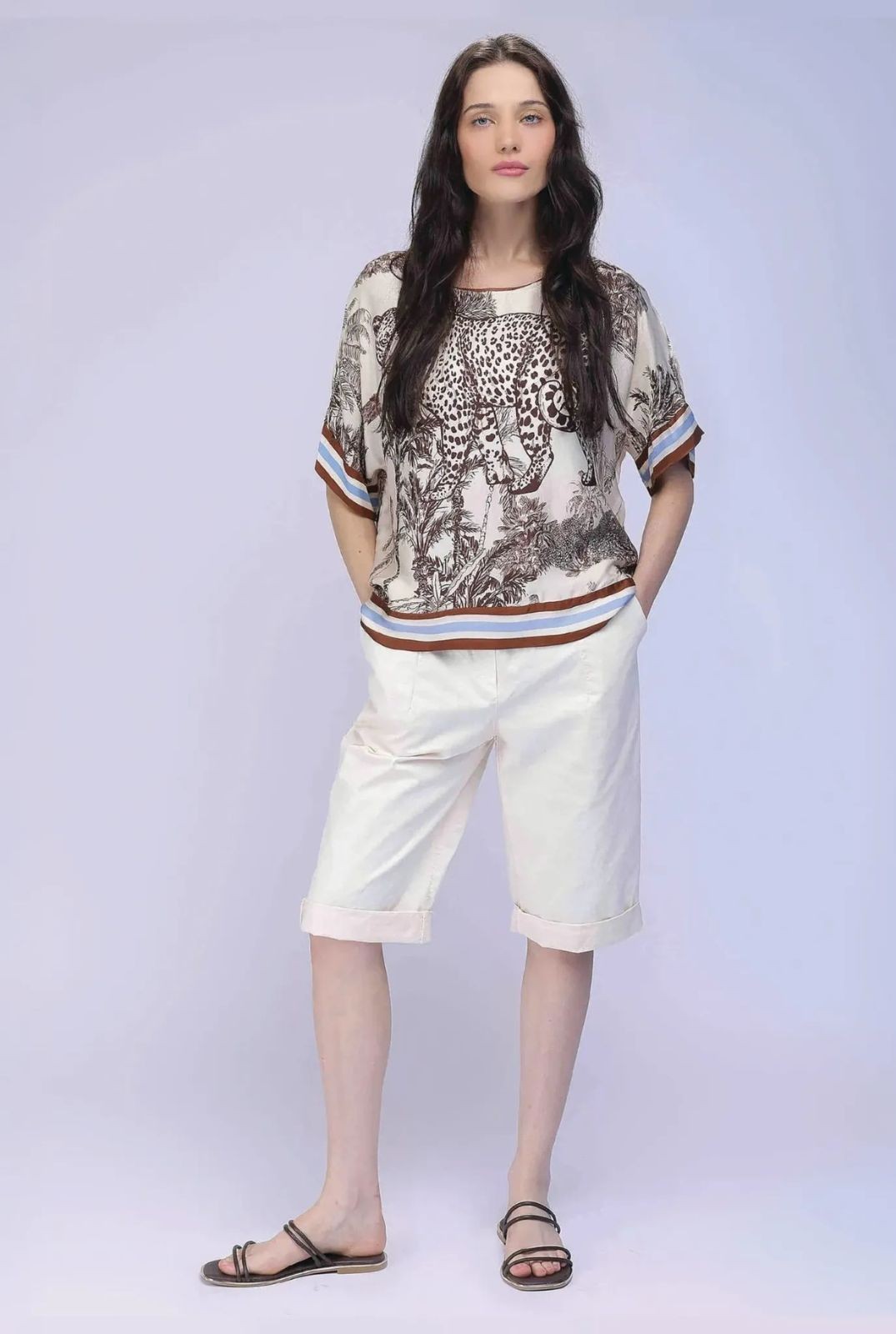 T-shirt imprimé safari Elissia