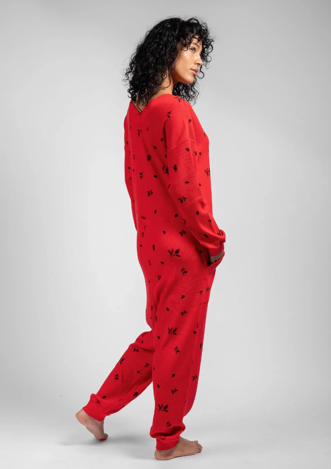 Jumpsuit gaufré à imprimé LATTELOVE 