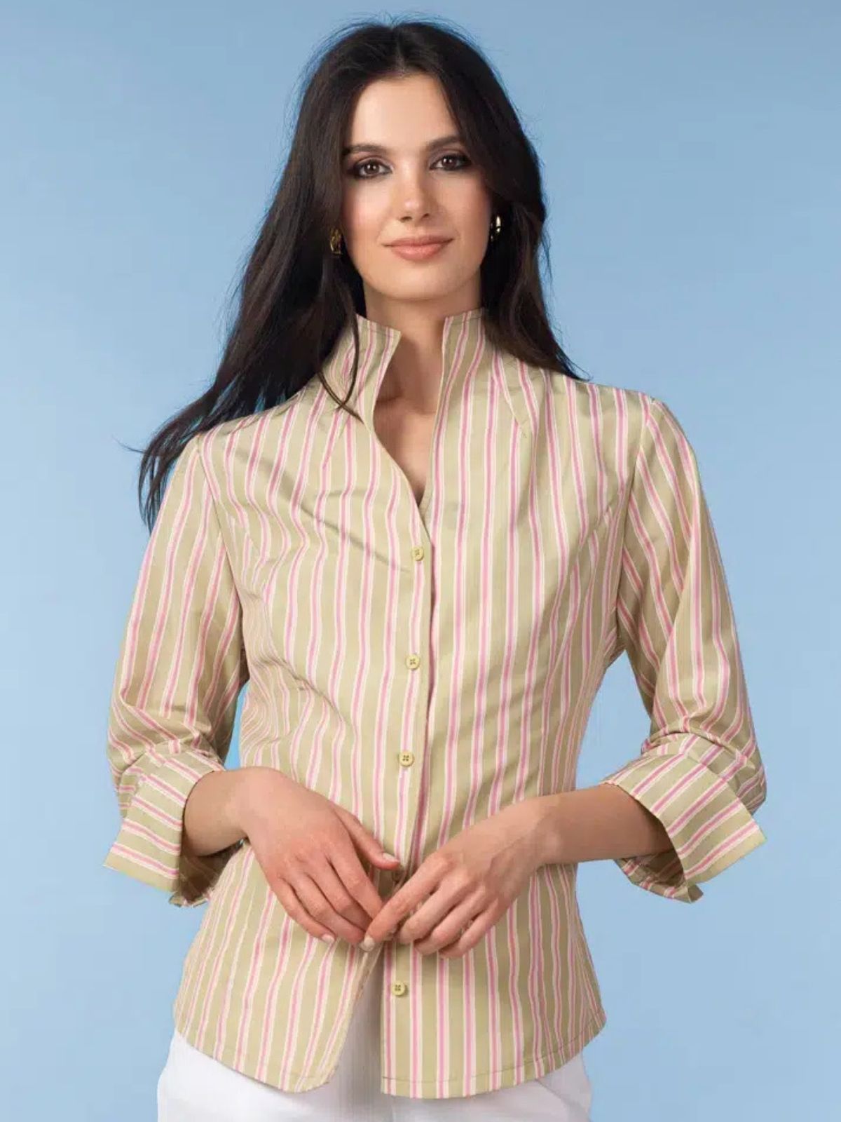 Chemise cintrée à rayures Alison Sheri 