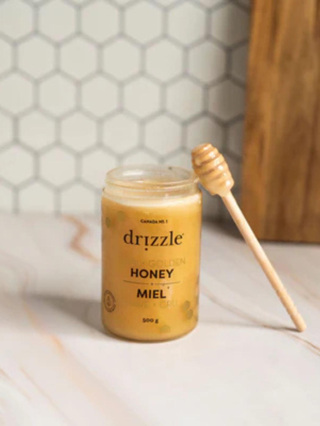 Miel cru doré 500 g Drizzle Honey
