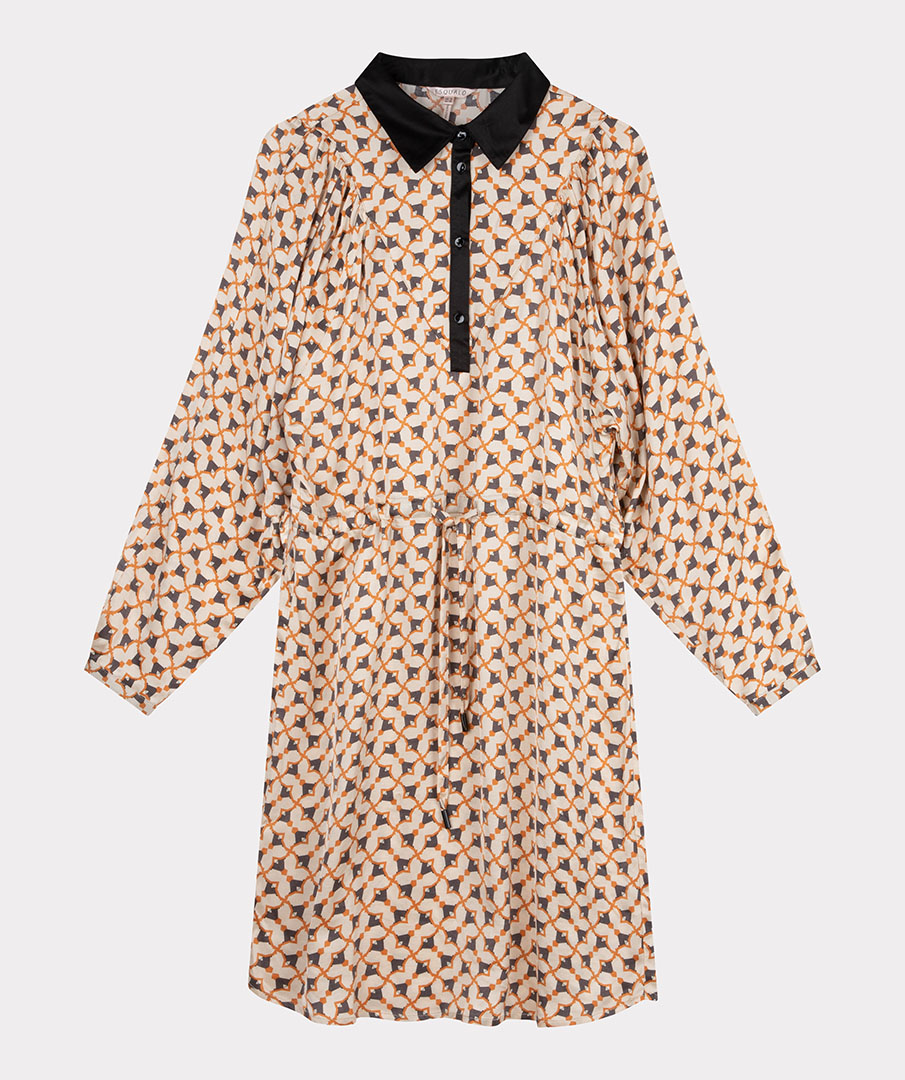 Robe chemisier avec cordon de serrage Esqualo 14510 