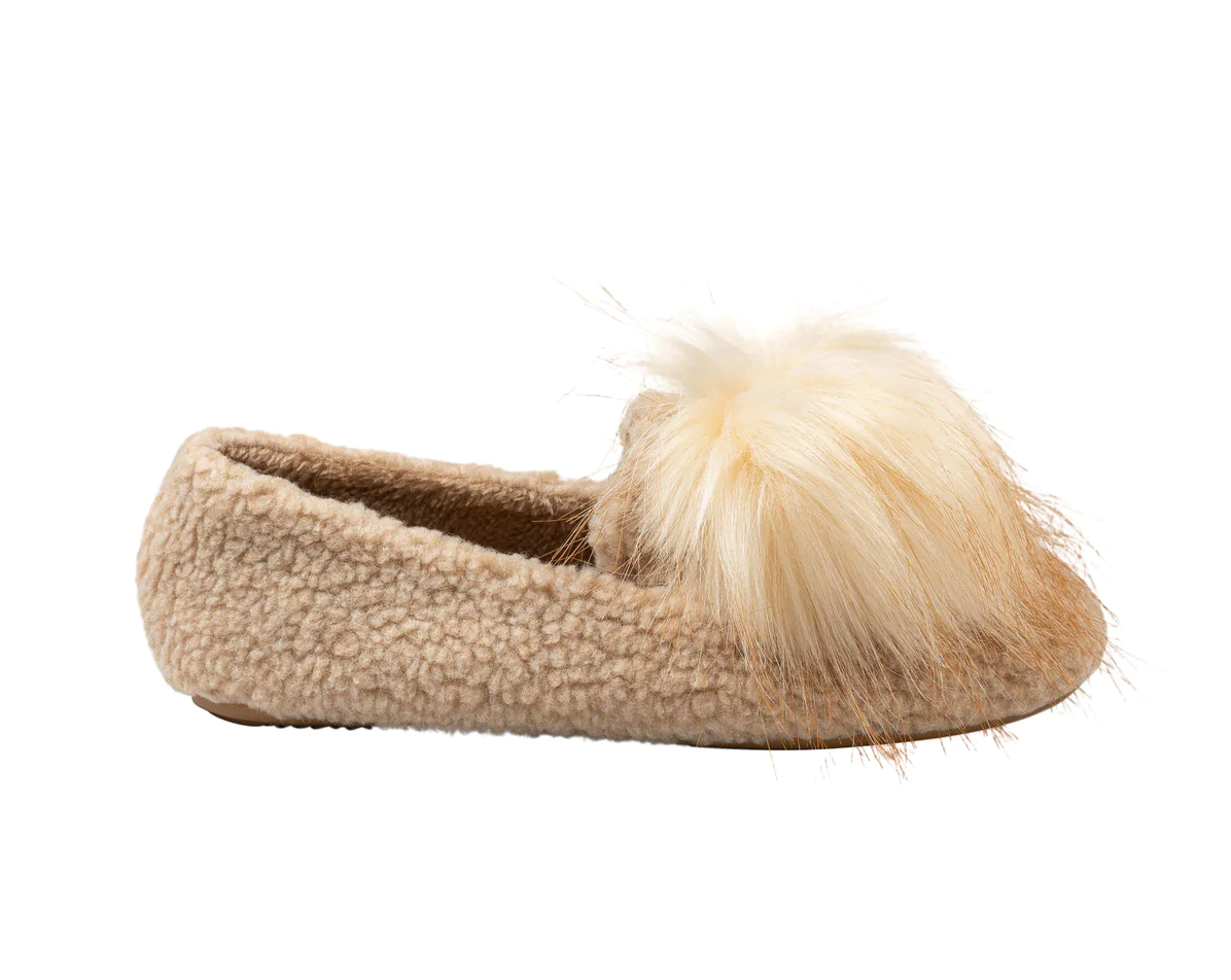 Mocassins à pompons en sherpa LATTELOVE 