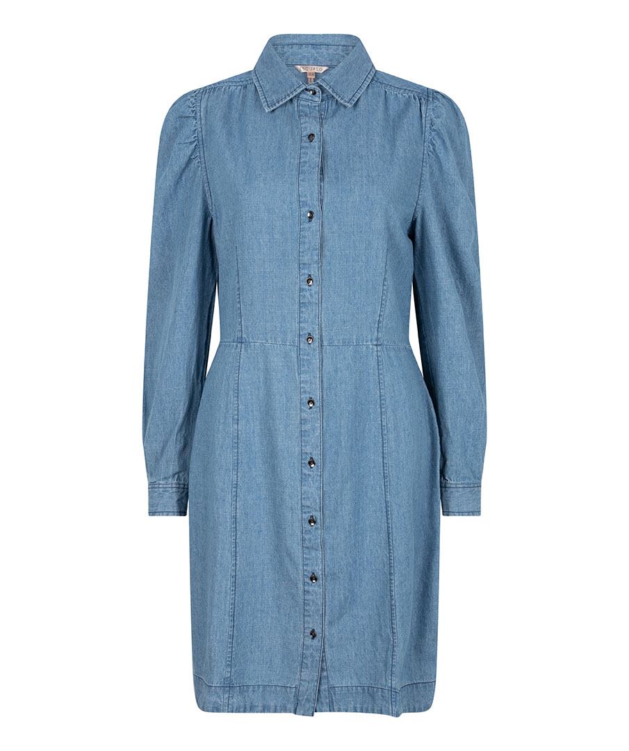 Robe en denim à manches bouffantes Esqualo 16006 