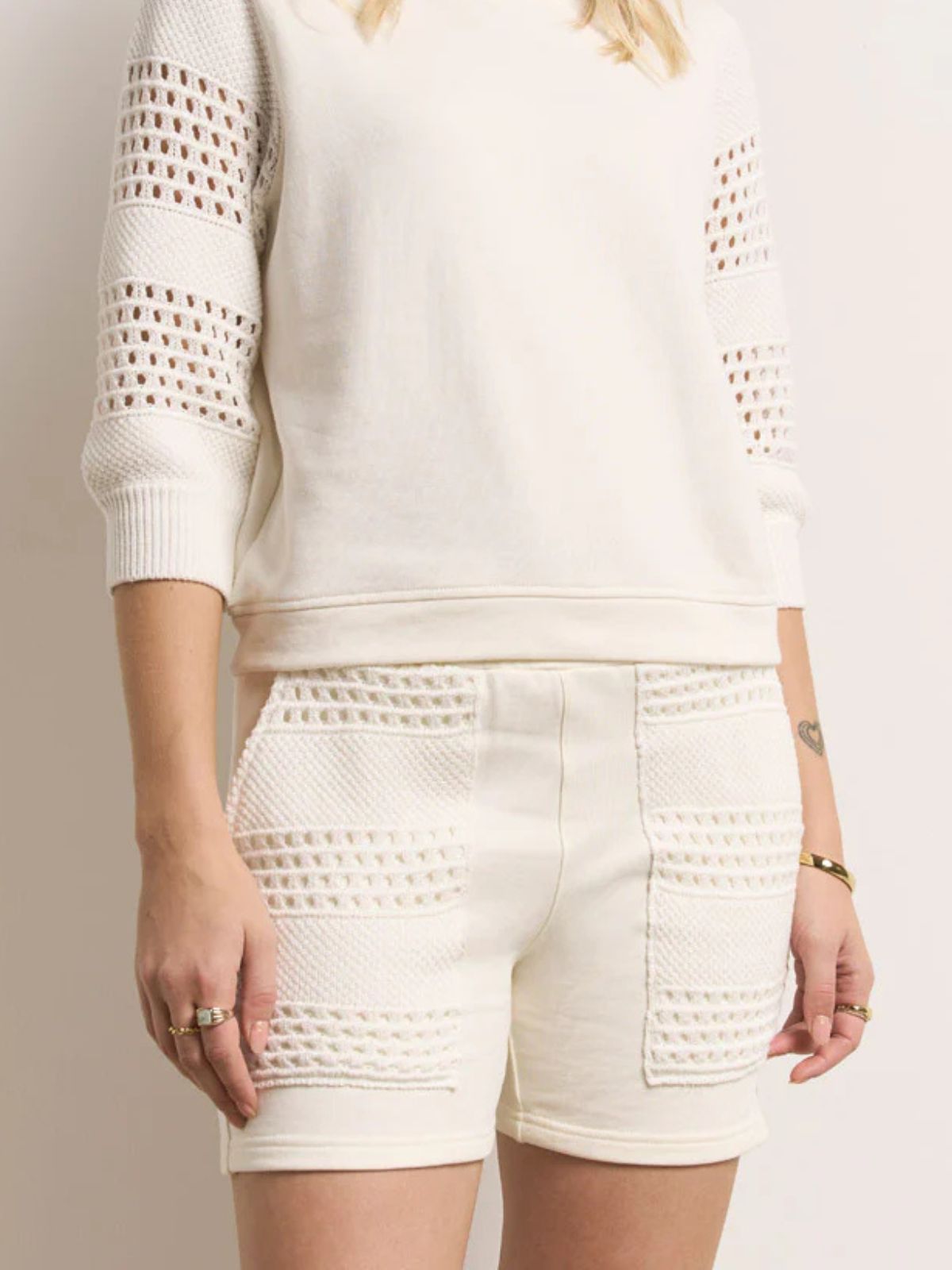 Bermuda sweat en mélange molleton tricoté Princess Goes Hollywood 