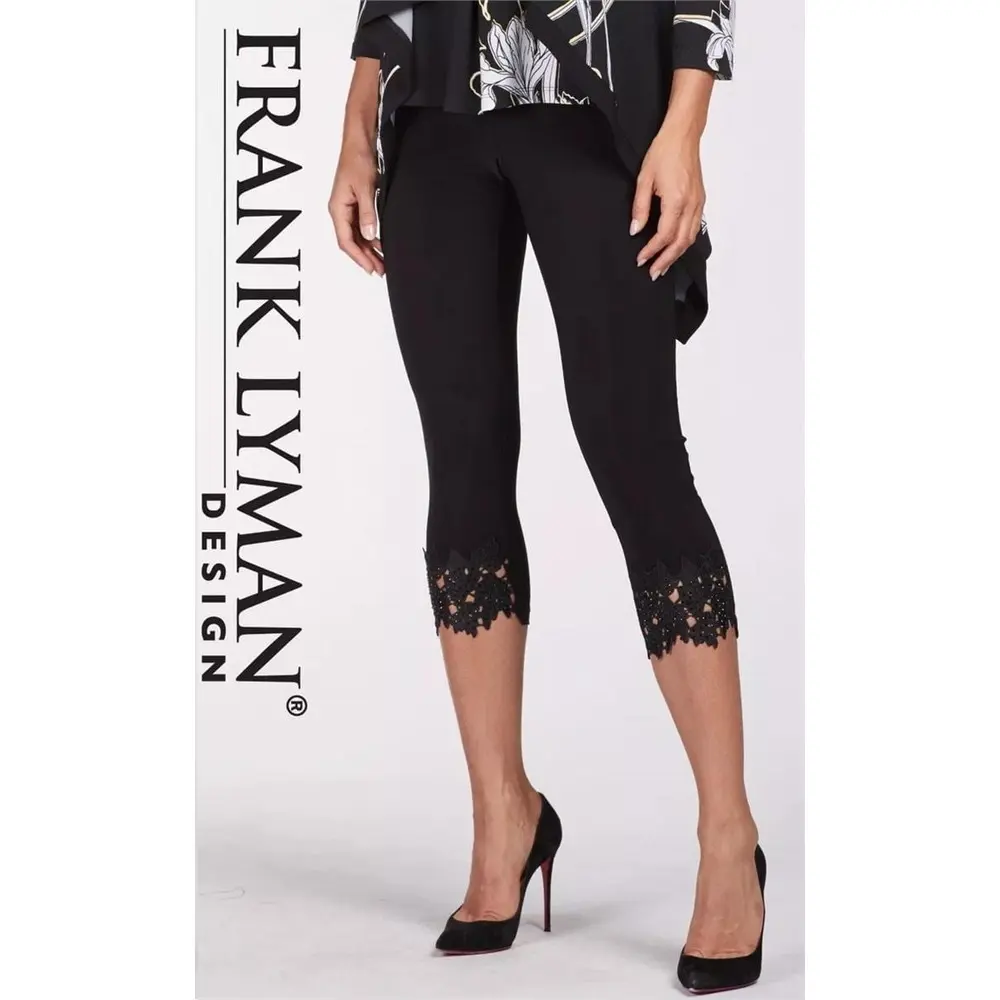 Legging avec bas en dentelle et séquins Frank Lyman 186041 