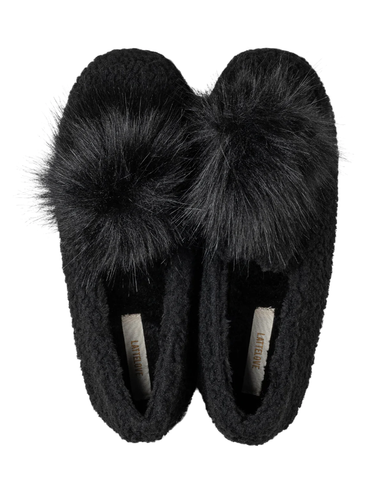 Mocassins à pompons en sherpa LATTELOVE 